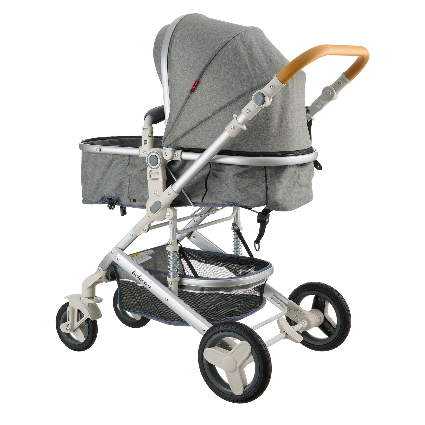 2 in 1 Belecoo Stroller/Pram - Grey