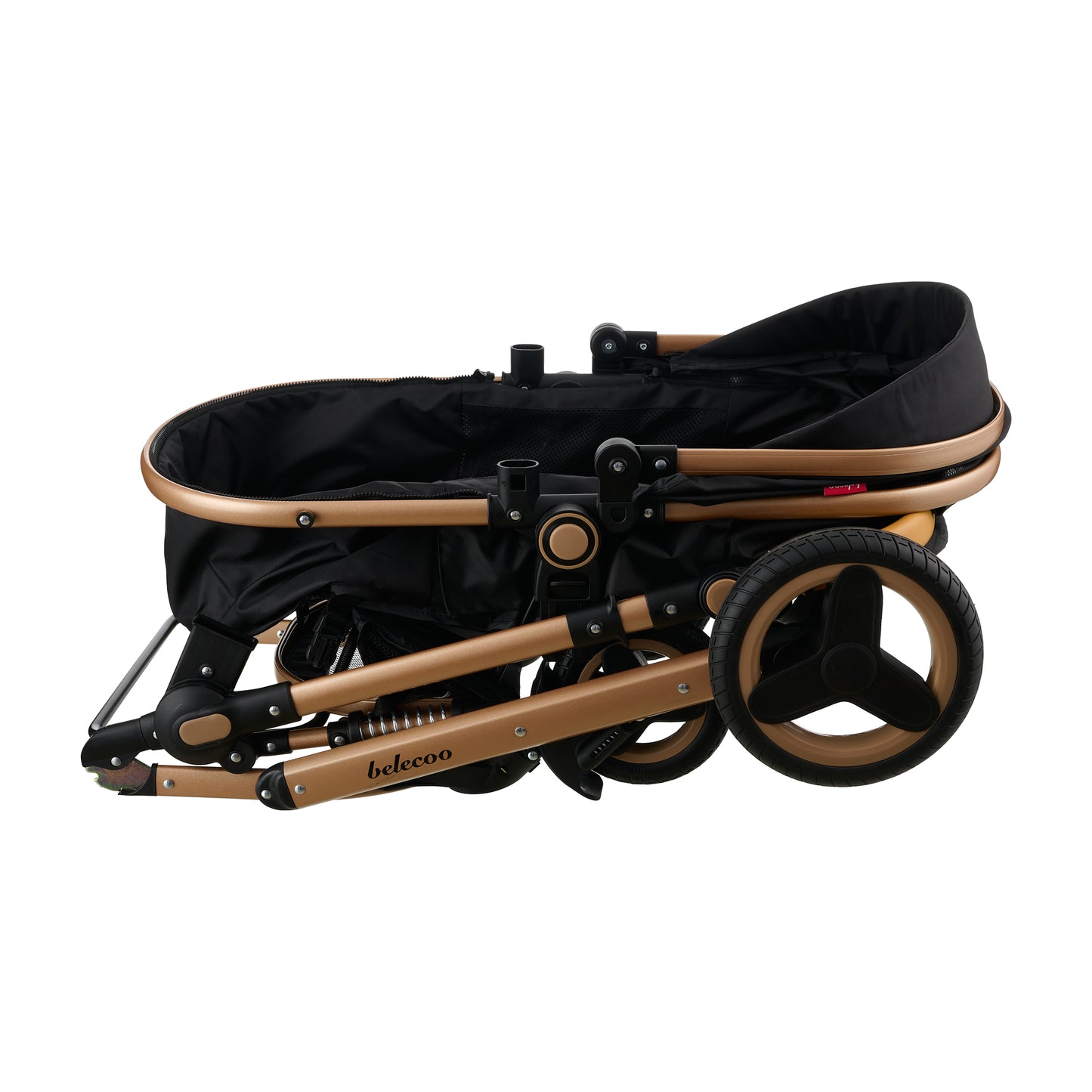 2 in 1 Belecoo Stroller/Pram - Black