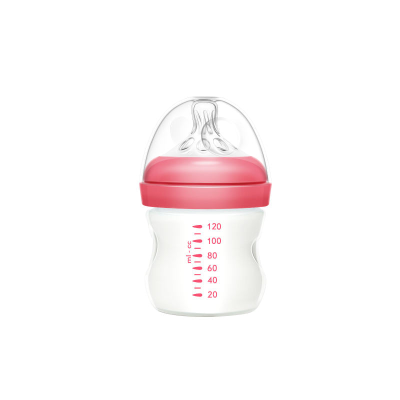 Momeasy 120ML Borosilicate Glass Wide-neck Feeding Bottle