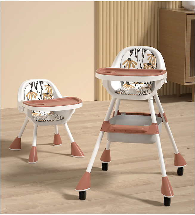 Baby High Chair - Light Brown