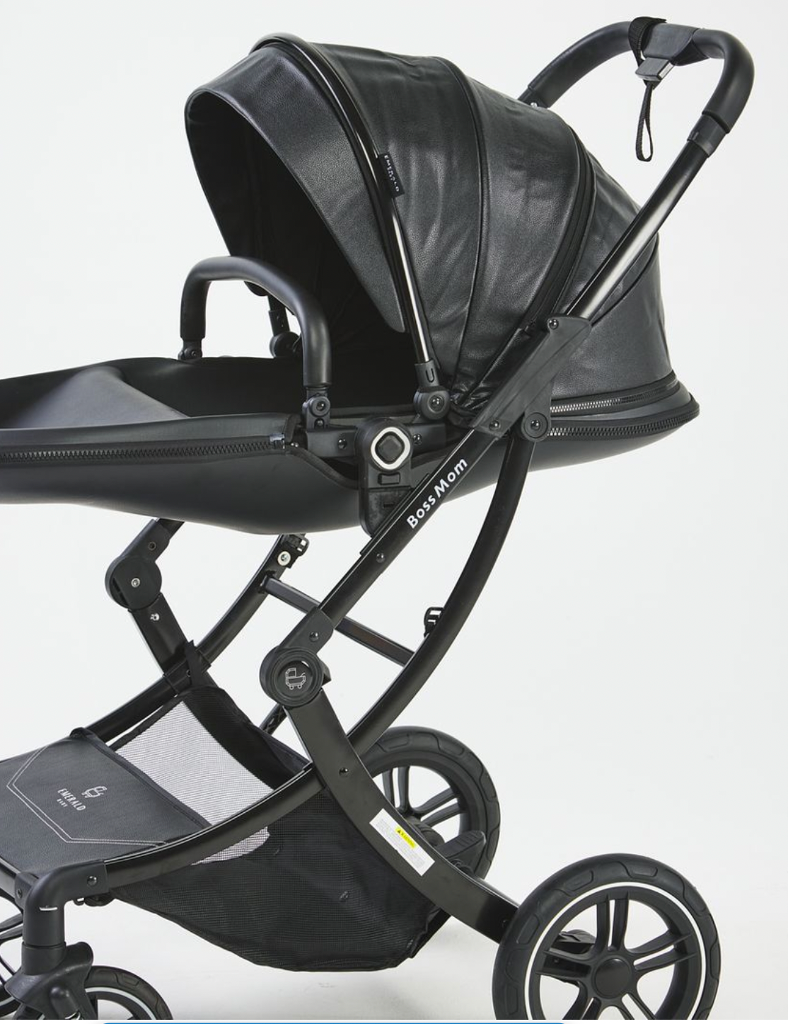 Boss Mom Eggshell 2 in 1 Stroller - Black